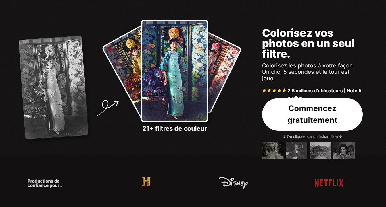 Page d'accueil de l'outil IA d'art et d'édition d'images Palette.fm